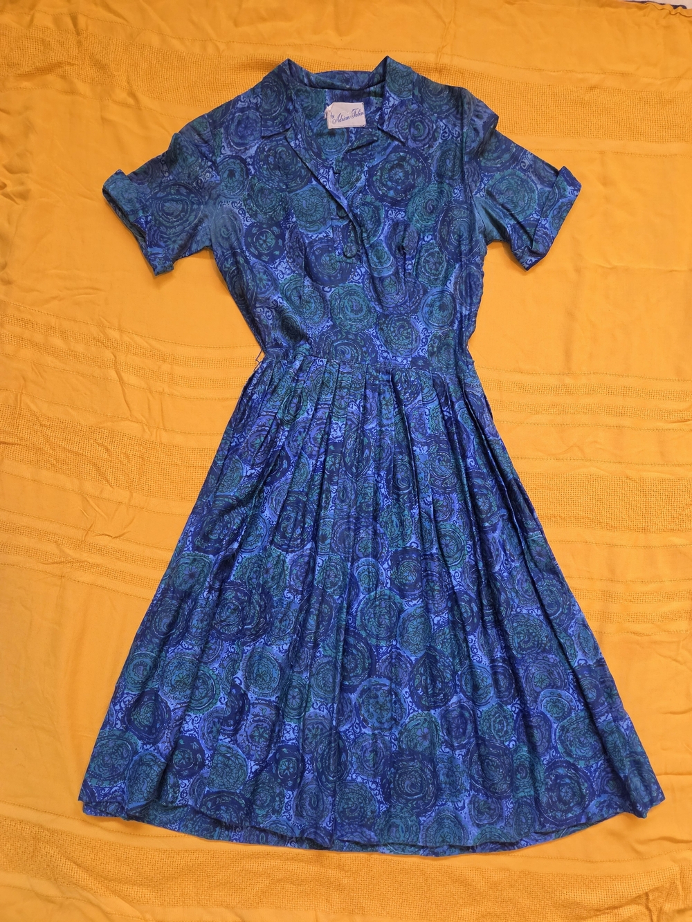 Vintage Blue & Teal Dress